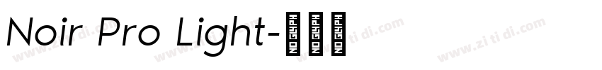 Noir Pro Light字体转换